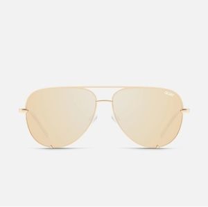 Quay High Key Sunglasses - Gold frame, gold lens